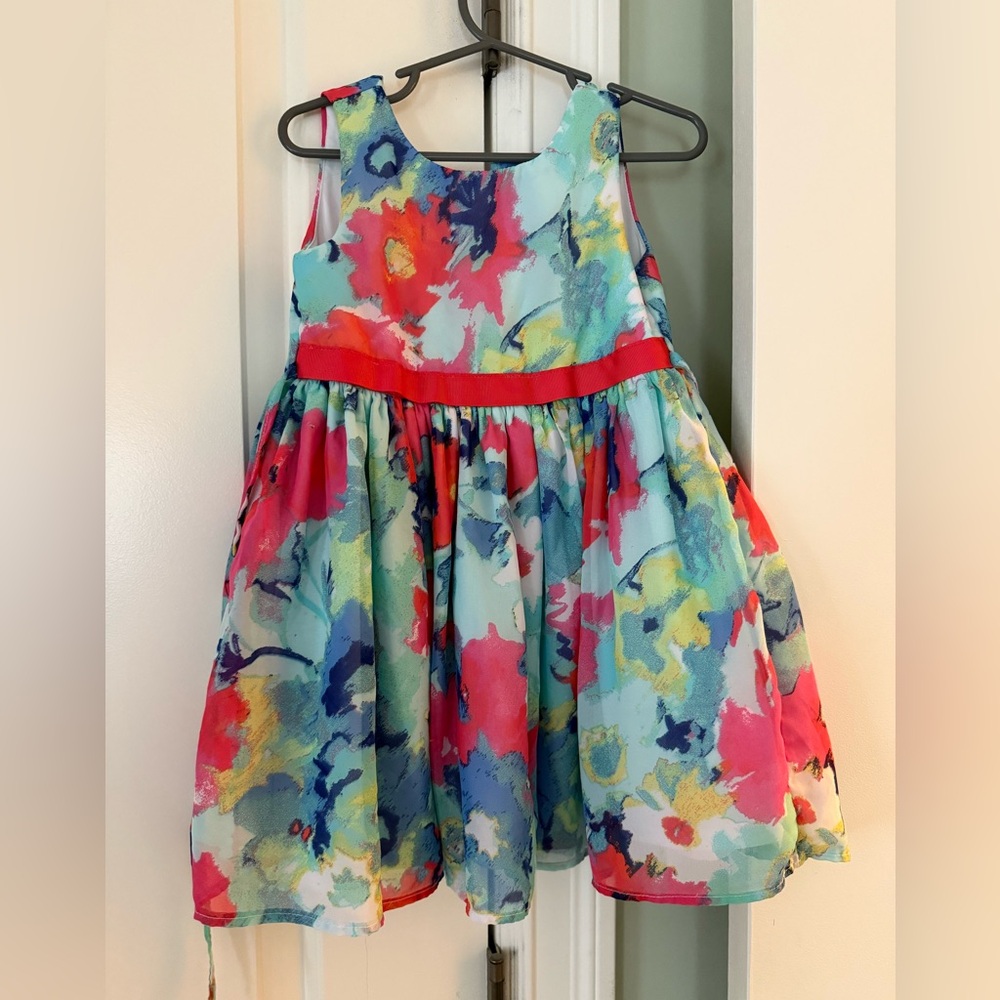 Youngland Red and Blue Sleeveless Sundress